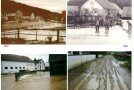 Alte Fotos von Hochwasserereignissen.